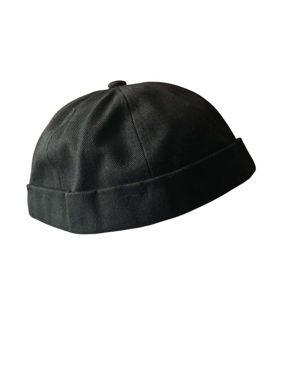Gegeen Domog Docker Cap Rolled Cuff Brimless Adjustable Black